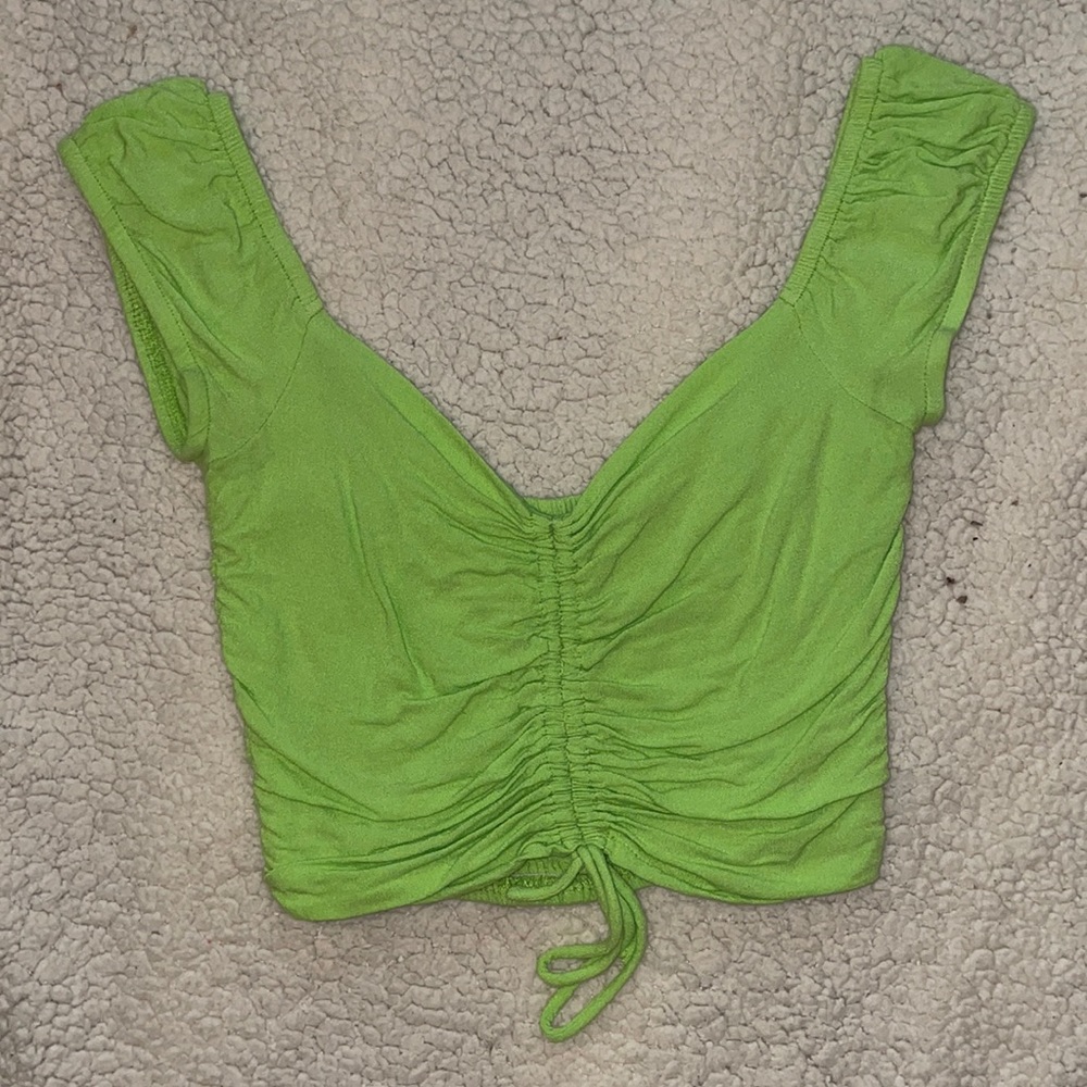 Green Crop top